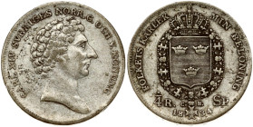Sweden 1/4 Riksdaler 1834 CB