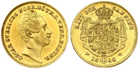 Sweden Ducat 1848 AG - XF+