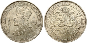 Sweden 2 Kronor (1897) EB Silver Jubilee