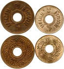 Thailand 1/2 Satang & 1 Satang (1908-1937) Lot of 2 coins