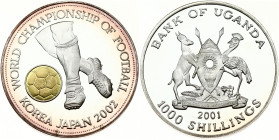 Uganda 1000 Shillings 2001 Korea and Japan World Football Championsip
