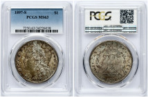 USA 1 Dollar 1897 S 'Morgan Dollar' PCGS MS 63