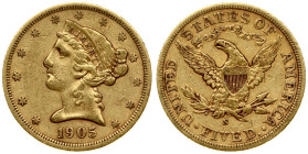 USA 5 Dollars 1905 S - VF+