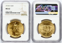 USA 20 Dollars 1914 S NGC MS 62