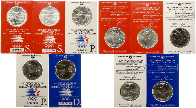 USA 1 Dollar 1983 1984 Olympic Games in Los Angeles - Disc Thrower. Denver; Phil...