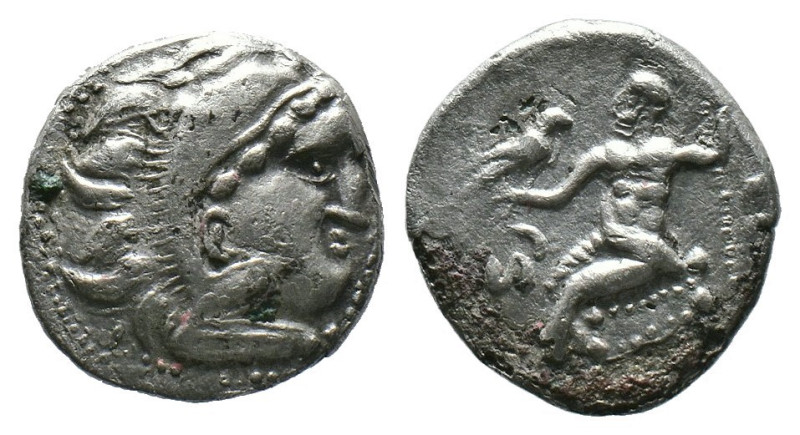 (Silver, 3.83g 18mm) MACEDON KINGDOM. Alexander III The Great, 336-323 BC. Drach...