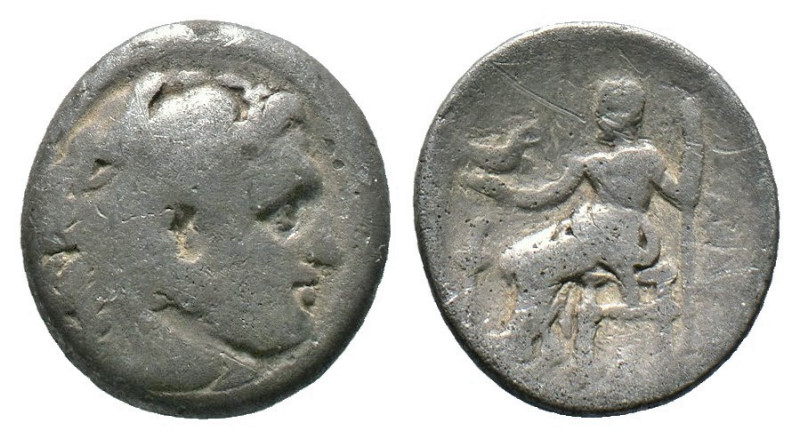 (Silver, 3.94g 18mm) MACEDON KINGDOM. Alexander III The Great, 336-323 BC. Drach...