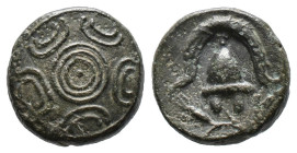 (Bronze, 3.20g 15mm) MACEDON KINGDOM. Alexander III The Great, 336-323 BC. AE Bronze.
