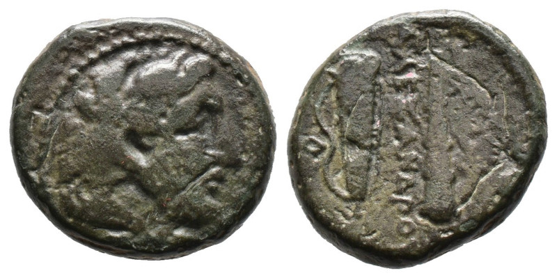 (Bronze, 6.68g 17mm) MACEDON KINGDOM. Alexander III The Great, 336-323 BC. AE Br...