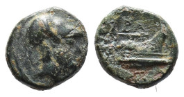 (Bronze, 1.48g 12mm) Kingdom of Macedon. Demetrios I Poliorketes. AE