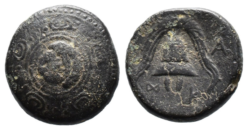 (Bronze, 4.47g 16mm) Macedonian Kingdom. Alexander III the Great. 336-323 B.C. A...