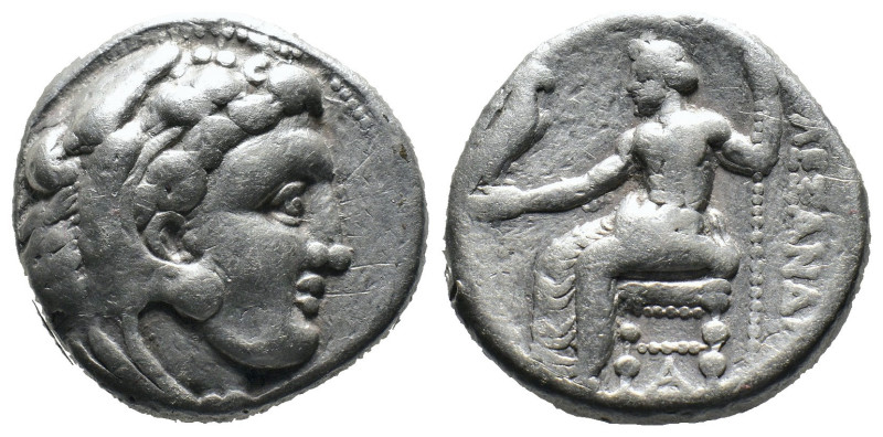 (Silver, 17.09g 24mm) KINGS of MACEDON. Alexander III 'The Great'. 336-323 BC. A...