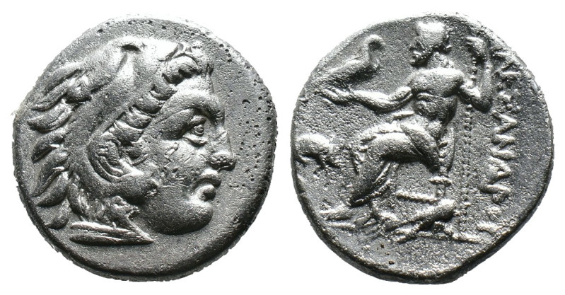 (Silver, 4.20g 17mm) KINGS OF MACEDON. Alexander III 'the Great' (336-323 BC). A...