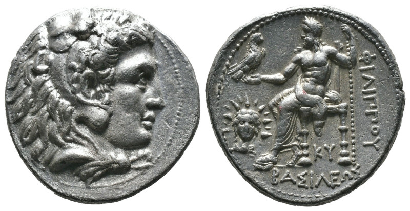 (Silver, 17.01g 30mm) KINGS of MACEDON. Philip III Arrhidaeus (323-317 BC). AR t...
