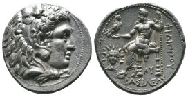 (Silver, 17.01g 30mm) KINGS of MACEDON. Philip III Arrhidaeus (323-317 BC). AR tetradrachm. Babylon, ca. 323-317 BC.
Head of Heracles right, wearing l...