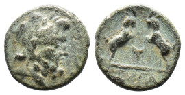 (Bronze, 2.59g 15mm) MACEDON, Thessalonika, (after 148 B.C.), AE