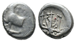 (Silver, 1.86g 10mm) THRACE. Byzantion. Circa 387/6-340 BC. Hemidrachm