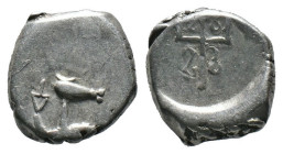 (Silver, 1.90g 12mm) THRACE. Byzantion. Circa 387/6-340 BC. Hemidrachm