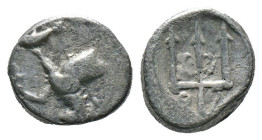 (Silver, 1.67g 12mm) THRACE. Byzantion. Circa 387/6-340 BC. Hemidrachm