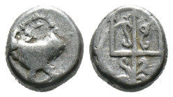 (Silver, 1.88g 11mm) THRACE. Byzantion. Circa 387/6-340 BC. Hemidrachm