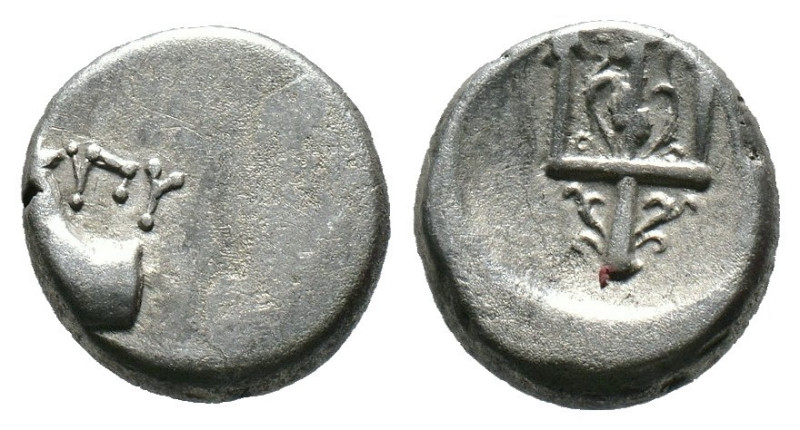 (Silver, 1.74g 12mm) THRACE. Byzantion. Circa 387/6-340 BC. Hemidrachm