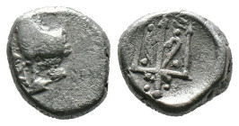 (Silver, 1.82g 12mm) THRACE. Byzantion. Circa 387/6-340 BC. Hemidrachm