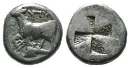 (Silver, 3.64g 15mm) THRACE. Byzantion. Circa 387/6-340 BC. Drachm