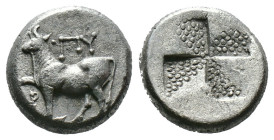(Silver, 3.75g 14mm) THRACE. Byzantion. Circa 387/6-340 BC. Drachm