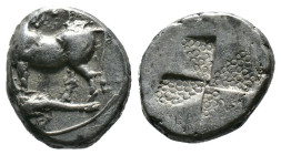 (Silver, 3.68g 16mm)THRACE. Byzantion. Circa 387/6-340 BC. Drachm