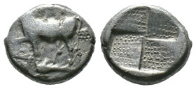 (Silver, 3.64g 15mm)THRACE. Byzantion. Circa 387/6-340 BC. Drachm