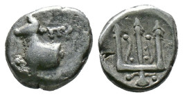 (Silver, 1.86g 13mm) THRACE. Byzantion. Circa 387/6-340 BC. Hemidrachm
