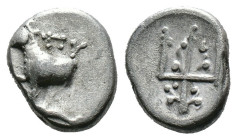 (Silver, 1.69g 12mm)THRACE. Byzantion. Circa 387/6-340 BC. Hemidrachm