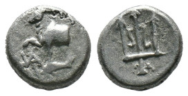 (Silver, 1.85g 11mm) THRACE. Byzantion. Circa 387/6-340 BC. Hemidrachm
