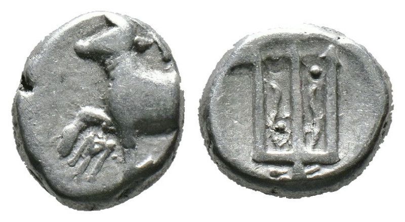 (Silver, 1.88g 11mm)THRACE. Byzantion. Circa 387/6-340 BC. Hemidrachm