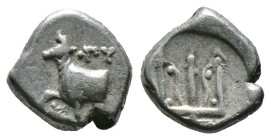 (Silver, 1.88g 13mm)THRACE. Byzantion. Circa 387/6-340 BC. Hemidrachm