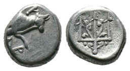 (Silver, 1.86g 12mm) THRACE. Byzantion. Circa 387/6-340 BC. Hemidrachm