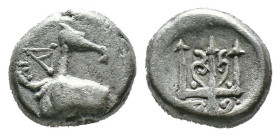 (Silver, 1.81g 11mm)THRACE. Byzantion. Circa 387/6-340 BC. Hemidrachm