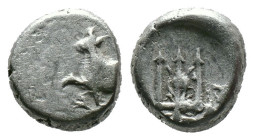 (Silver, 1.84g 11mm) THRACE. Byzantion. Circa 387/6-340 BC. Hemidrachm