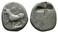 (Silver, 2.42g 15mm) THRACE. Byzantion. Circa 387/6-340 BC. Drachm