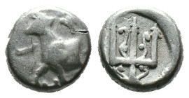 (Silver, 1.83g 11mm) THRACE. Byzantion. Circa 387/6-340 BC. Hemidrachm