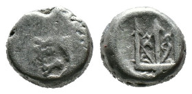 (Silver, 1.74g 10mm) THRACE. Byzantion. Circa 387/6-340 BC. Hemidrachm