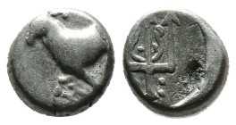 (Silver, 1.90g 11mm) THRACE. Byzantion. Circa 387/6-340 BC. Hemidrachm