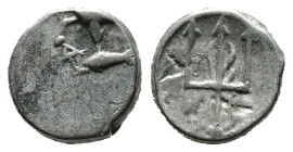 (Silver, 1.77g 12mm) THRACE. Byzantion. Circa 387/6-340 BC. Hemidrachm