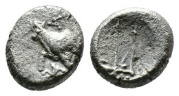 (Silver, 1.71g 11mm) THRACE. Byzantion. Circa 387/6-340 BC. Hemidrachm