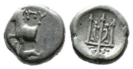 (Silver, 1.91g 12mm) THRACE. Byzantion. Circa 387/6-340 BC. Hemidrachm