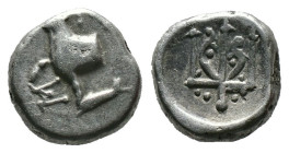 (Silver, 1.84g 11mm) THRACE. Byzantion. Circa 387/6-340 BC. Hemidrachm