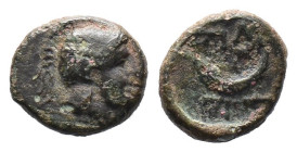 (Bronze, 0.96g 10mm) Troas, Sigeion, c. 4th-3rd centuries BC. AE.