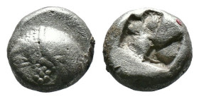 (Silver, 1.27g 10mm) IONIA. Phocaea. Ca. 521-478 BC. AR diobol