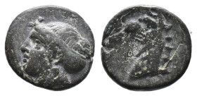 (Bronze, 1.70g 13mm) IONIA. Phokaia AE12, ca 300 BC AE