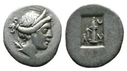 (Silver, 0.86g 13mm) Lycia. Lycian League. Masikytes (BC 48-23) 1/4 Drachm